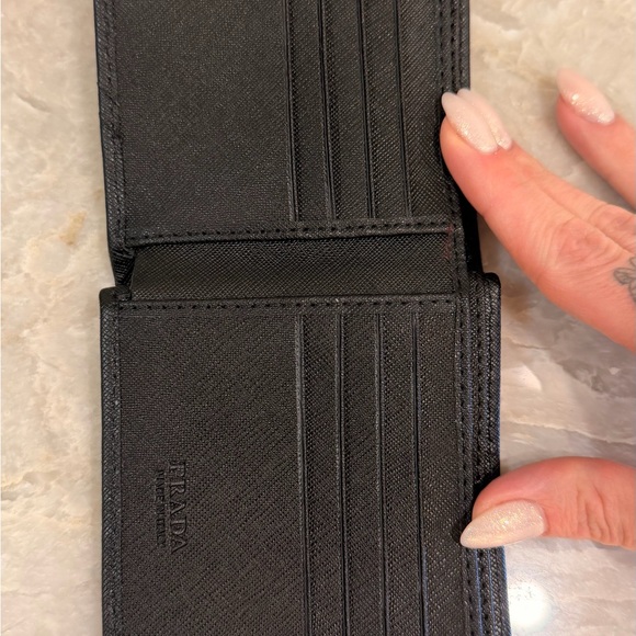 Prada Black and Gold Leather Card Holder - Picture 7 of 7